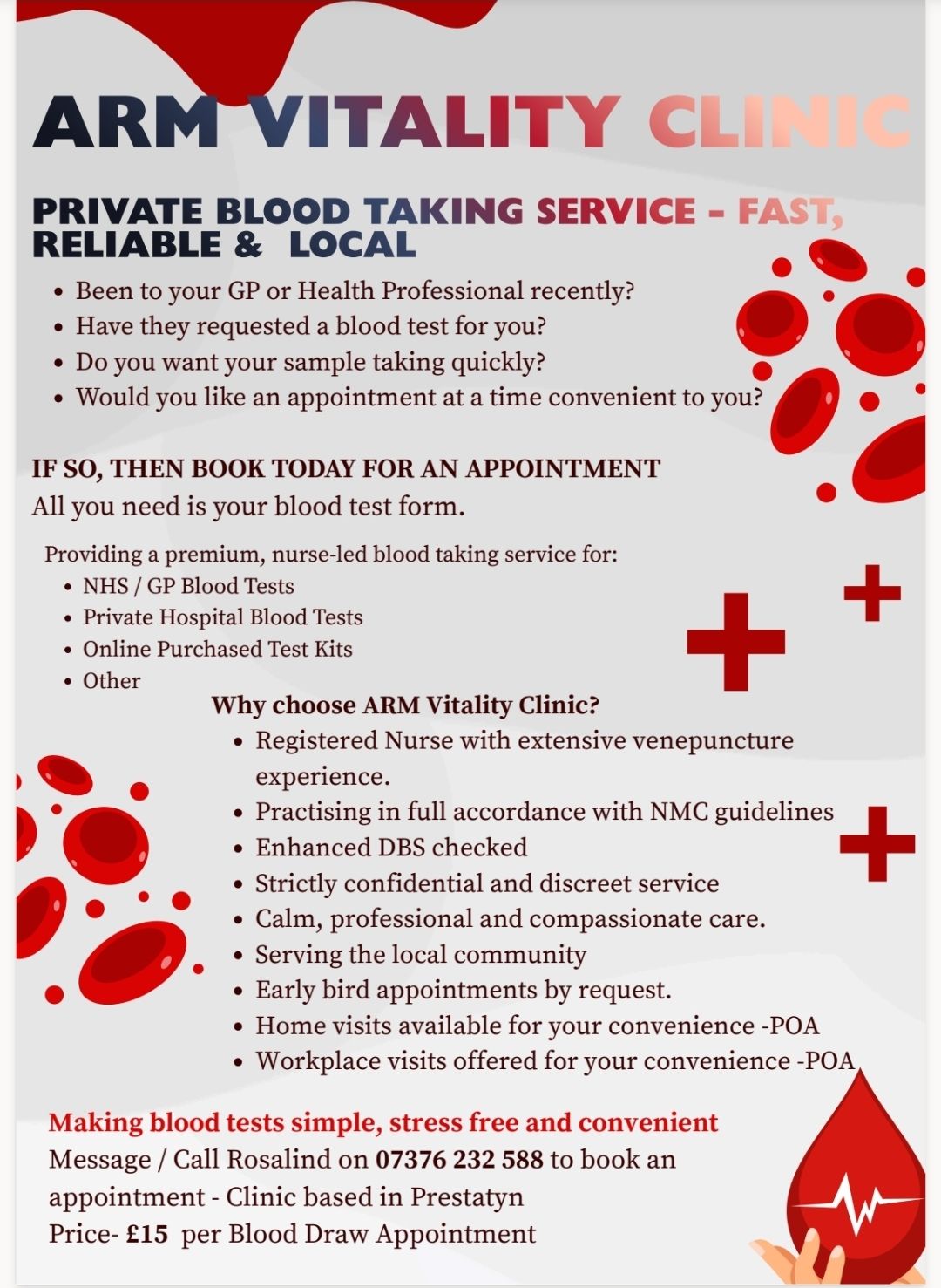 ARM Vitality Clinic Services Prestatyn